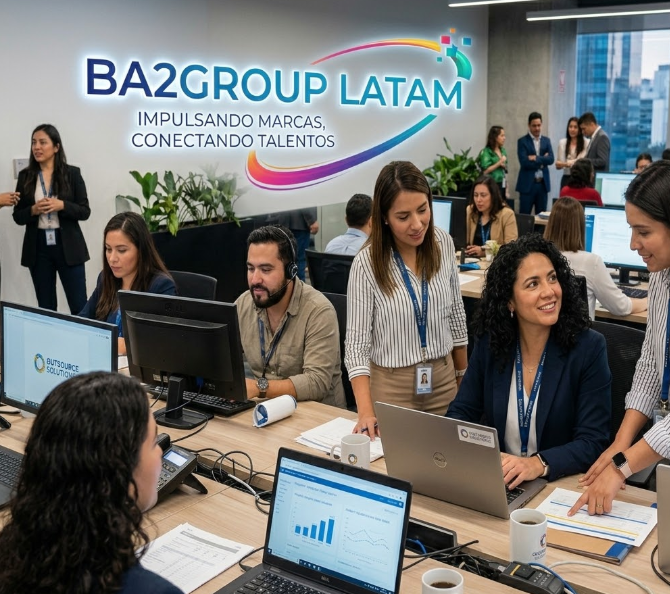 Equipo de Ba2Group Latam reunido en oficina